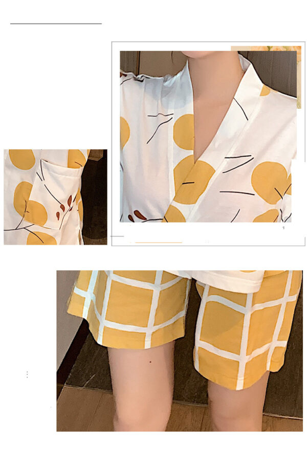 👘 Stay Cool and Stylish: Summer Short-Sleeved Kimono Pyjamas - Image 2