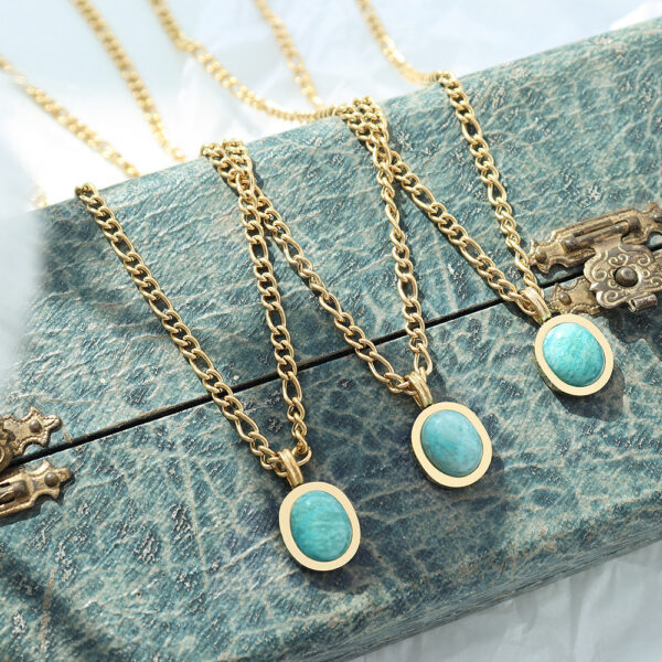 French Gold Plated Titanium Necklace: Light Luxury Elegance in Steel - Image 5