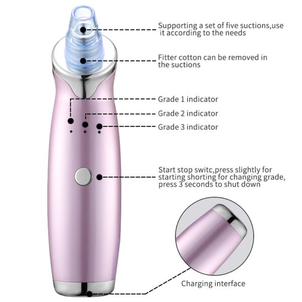 Electric Blackhead Remover Pore Vacuum Suction - Image 4