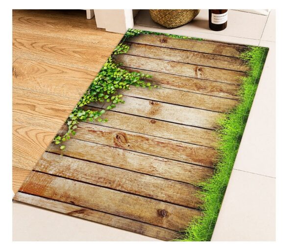 Wood Printed Long Absorbent Non-Slip Floor Mat For Kitchen - Image 2