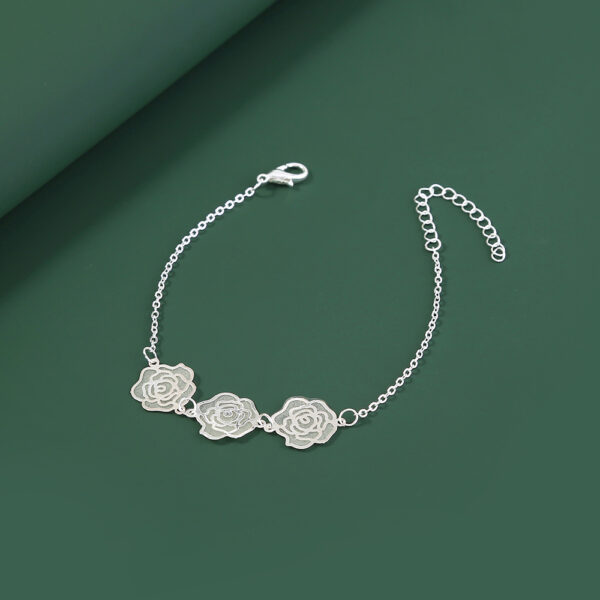 Trending Now-Glowing Copper Flower Bracelet with Silver Drip Accents | Luminous - Image 3