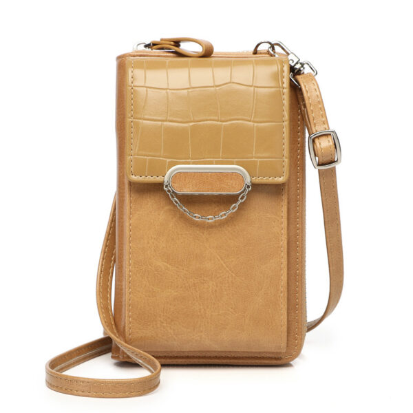 Women's Stone Pattern Chain Shoulder Bag: Stylish Mobile Phone Pouch - Image 5