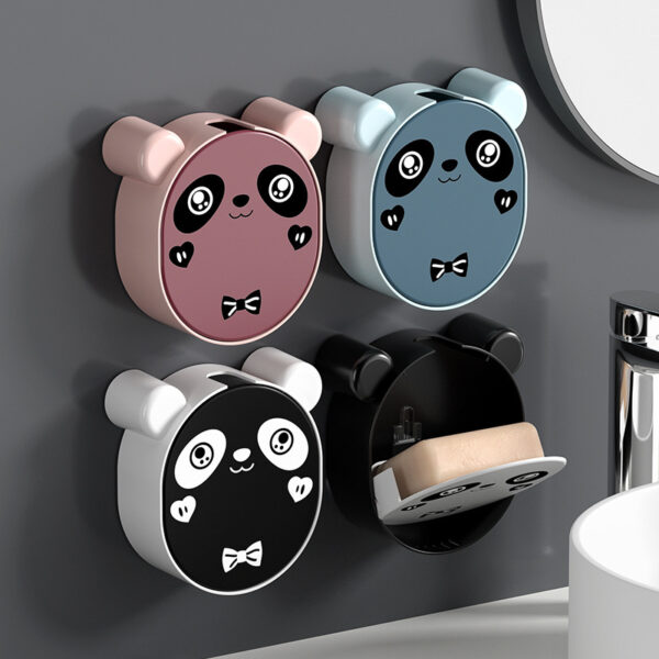 Bathroom Wall Mounted Storage Cartoon Panda Soap Box