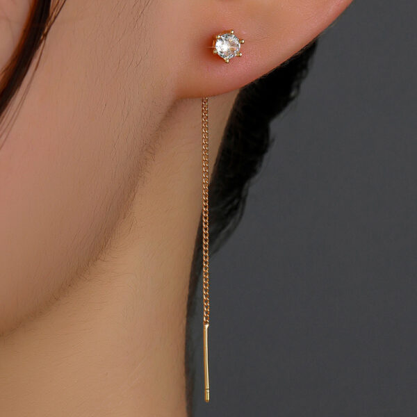 Shop the Finest Gold Six-Prong Zircon Copper Hardware Tassel Ear Wire for Elegance and Style! - Image 4