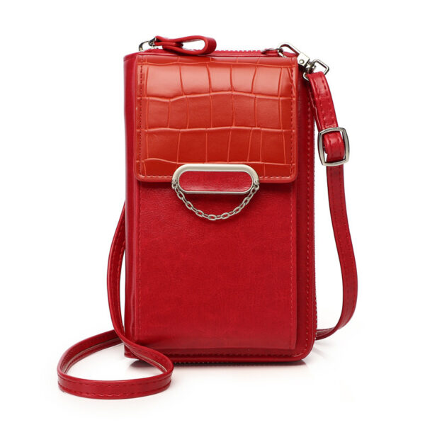 Women's Stone Pattern Chain Shoulder Bag: Stylish Mobile Phone Pouch - Image 9