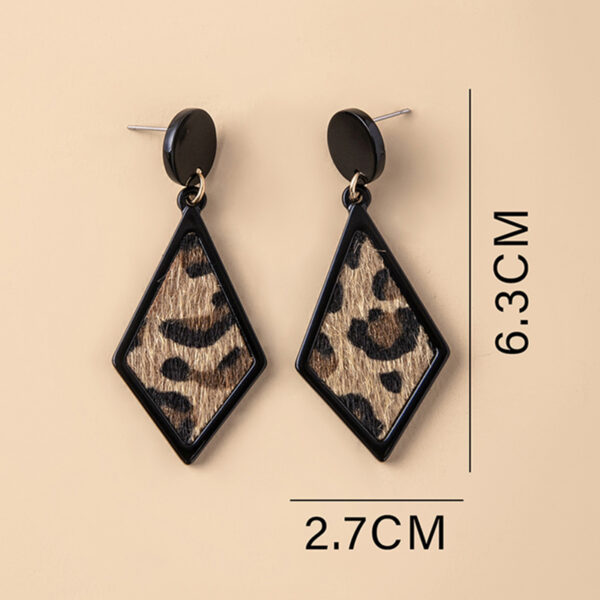 Chic Vintage Geometric Leopard Skin Acrylic Earrings: Statement Accessory - Image 9