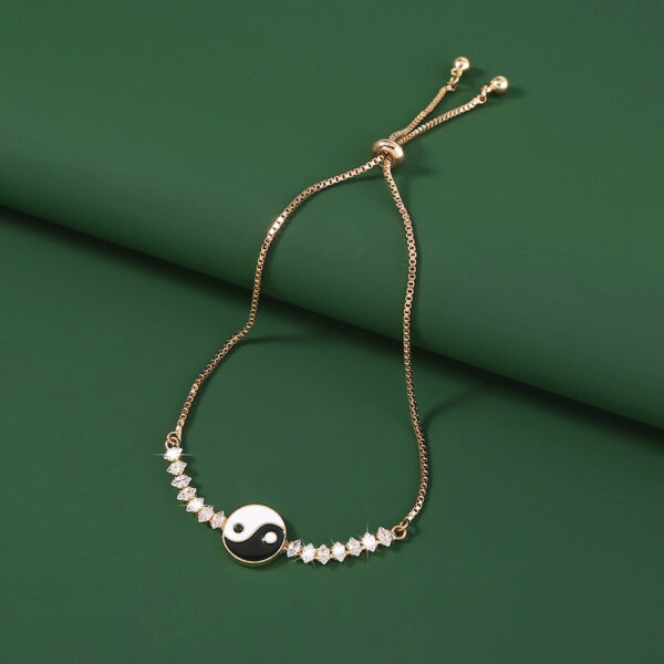 Magical Yin Yang Tai Chi Pendant with Micro-set Zircon on Bracelet - Image 5