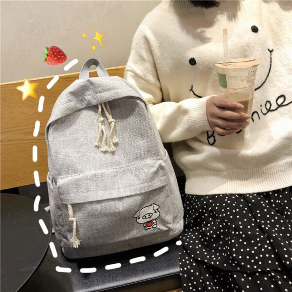 Explore A Cute and Stylish New Fashion Joker Backpack: Simple and Solid - Image 4