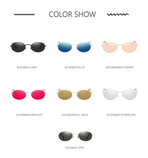 Luxury Brand Oval Sunglasses: 2023-24 Fashionable Women's Eyewear | Shop Now! - Image 2