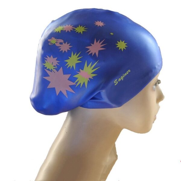 Dive into Style: Make a Splash with our Printed Silicone Swimming Cap - Image 4