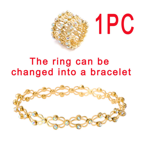 Stylish Retractable Ring Copper Bracelet. Trendy  Accessory for Women. - Image 9