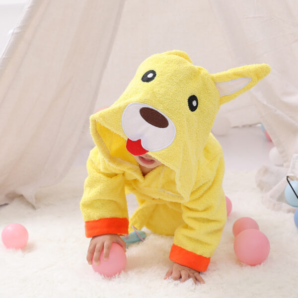 Adorable Cartoon Animal Baby Bath Towels and Robes in Soft Cotton - Image 4