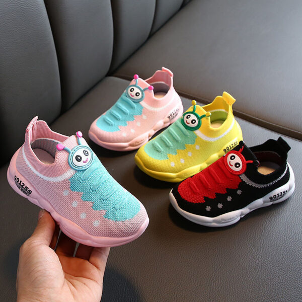 Stretch Mesh Sport Sneakers: Fashionable Shoes for Baby Girls and Boy