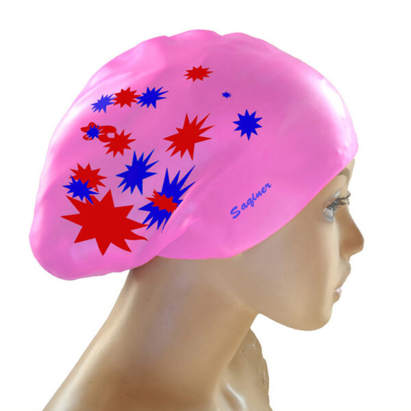 Dive into Style: Make a Splash with our Printed Silicone Swimming Cap - Image 5