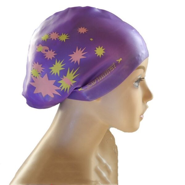Dive into Style: Make a Splash with our Printed Silicone Swimming Cap - Image 6