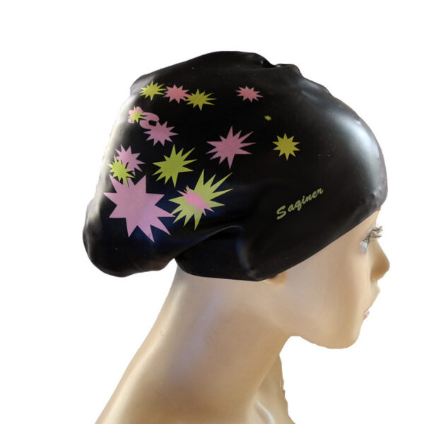 Dive into Style: Make a Splash with our Printed Silicone Swimming Cap - Image 2