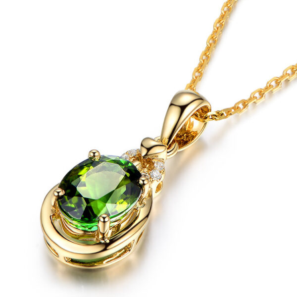 Exquisite Women's Temperament Emerald Tourmaline Pendant - Image 2