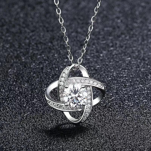 Four-Leaf Clover Zircon Necklace Earrings Set For Ladies - Image 5