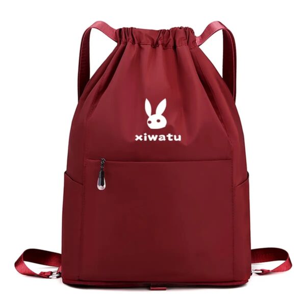 Compact Folding Backpack: Sporty Drawstring Bag for Fitness and Leisure - Image 7