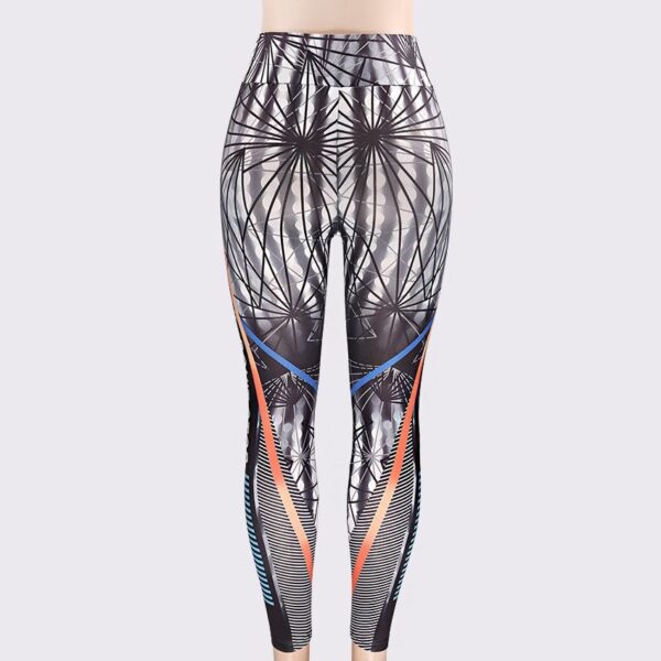 Chic 3D Printed Fitness Leggings: High-Waist Slimming Athletic Attire - Image 7