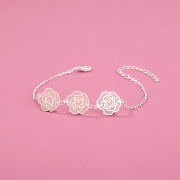 Trending Now-Glowing Copper Flower Bracelet with Silver Drip Accents | Luminous - Image 7