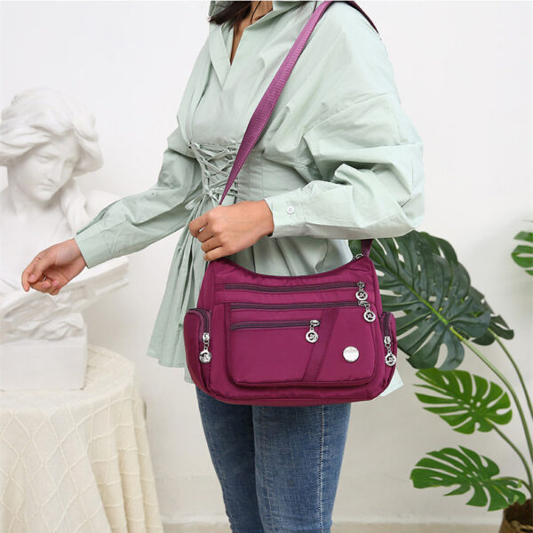 High Capacity Waterproof Crossbody Bag: Women's Multi-Pocket Shoulder Bag - Image 5