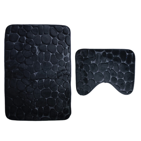 Pebble Stone Bathroom Mat Set: Anti-Slip Comfort - Image 7