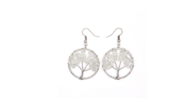 QualityCrystal Crushed Stone Tree Earrings: Natural Wishing Tree Jewellery - Image 10