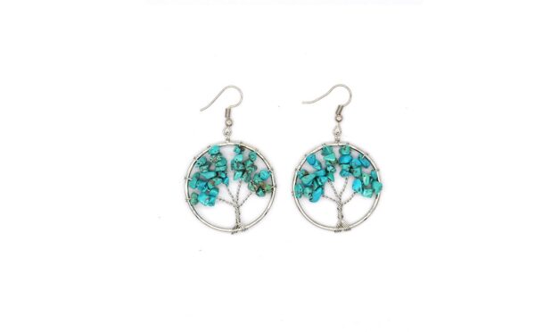 QualityCrystal Crushed Stone Tree Earrings: Natural Wishing Tree Jewellery - Image 9