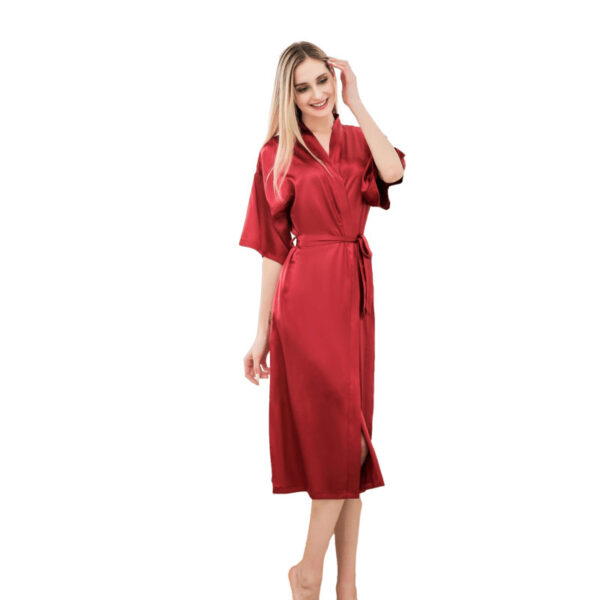 Long Satin Kimono Robes: Bride Sleepwear | Shop Women's Robe - Image 3