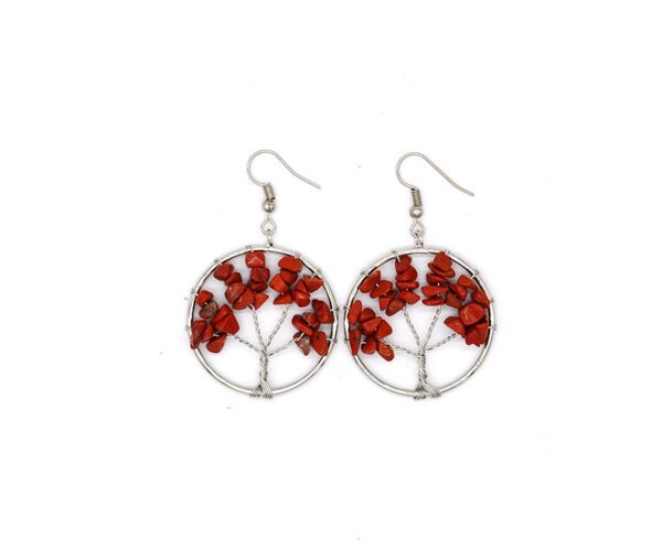 QualityCrystal Crushed Stone Tree Earrings: Natural Wishing Tree Jewellery - Image 8