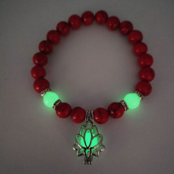 Luminous Lotus Natural Stone Bracelet: Healing Charm Beads for Energy - Image 9