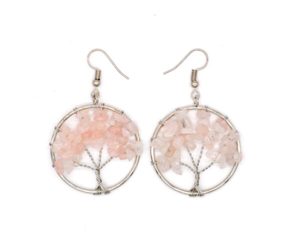QualityCrystal Crushed Stone Tree Earrings: Natural Wishing Tree Jewellery - Image 6