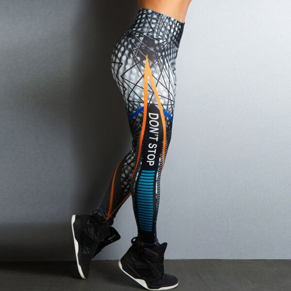 Chic 3D Printed Fitness Leggings: High-Waist Slimming Athletic Attire