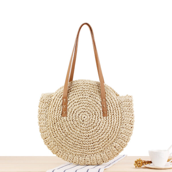 Our Chic Round Straw Handbag: The Essential Summer Beach Bag - Image 6