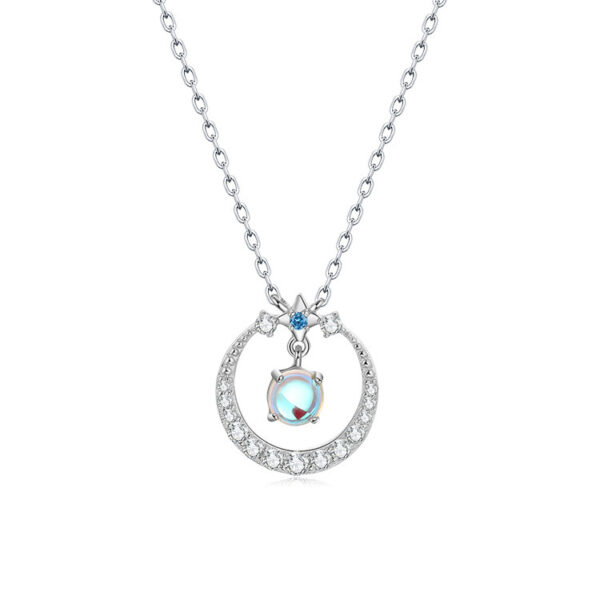 Moonstone Star Ring Necklace for Women - Trendy, Fashion Jewellery - Image 4