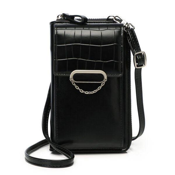 Women's Stone Pattern Chain Shoulder Bag: Stylish Mobile Phone Pouch - Image 7