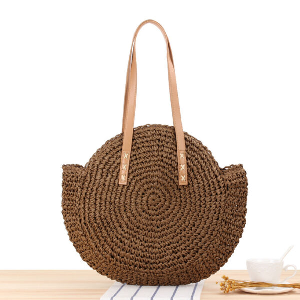 Our Chic Round Straw Handbag: The Essential Summer Beach Bag - Image 8