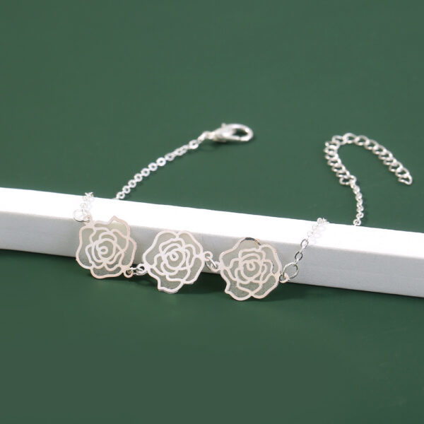 Trending Now-Glowing Copper Flower Bracelet with Silver Drip Accents | Luminous - Image 2