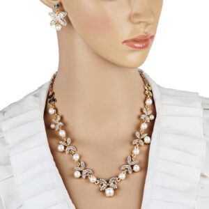 Pearl Butterfly Bridal Jewellery Set