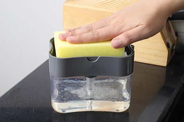 Multifunction Soap Dispenser Sponge Caddy Non-toxic For Kitchen Rack - Image 4