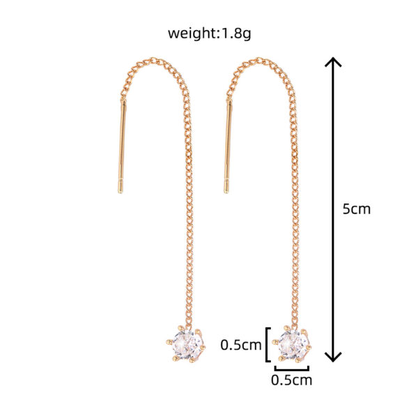 Shop the Finest Gold Six-Prong Zircon Copper Hardware Tassel Ear Wire for Elegance and Style! - Image 7