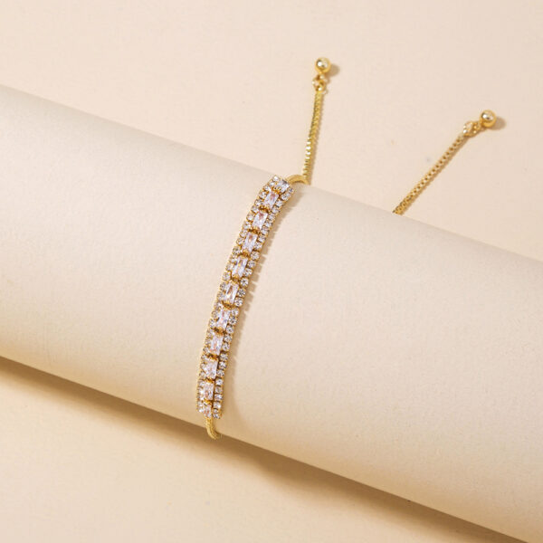 Finest Brass Gold Plated Zircon Pendant Bracelet with Micro-Paved - Image 4