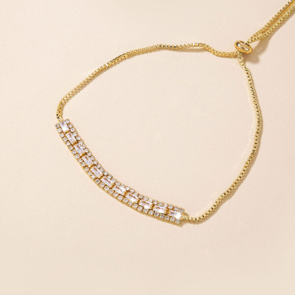 Finest Brass Gold Plated Zircon Pendant Bracelet with Micro-Paved - Image 10