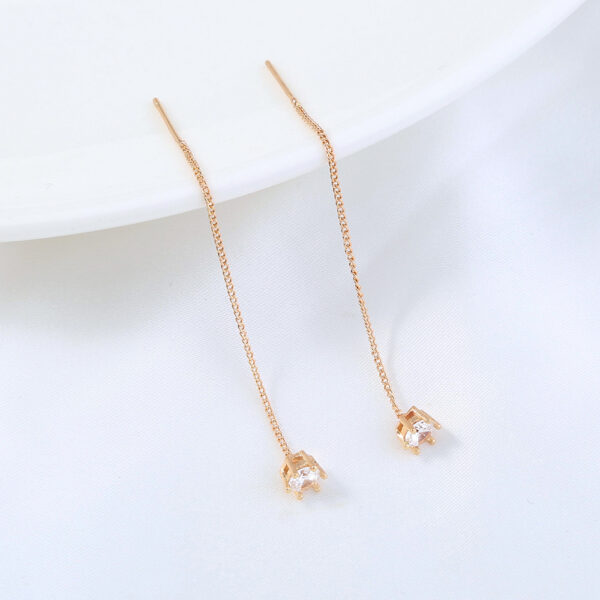 Shop the Finest Gold Six-Prong Zircon Copper Hardware Tassel Ear Wire for Elegance and Style! - Image 5