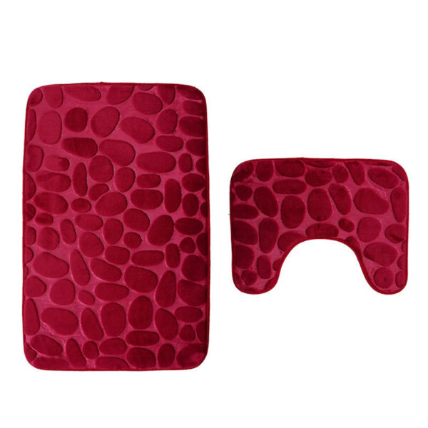 Pebble Stone Bathroom Mat Set: Anti-Slip Comfort - Image 6