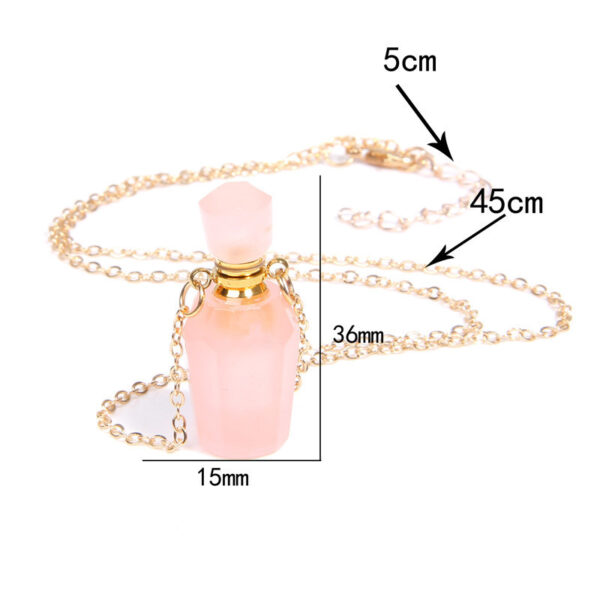 Perfect Quality Crystal Pendant Necklace: Perfume Bottle Design, Elegant Fragrance Accessory - Image 4