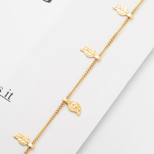 Unique Small Leaf Clavicle Chain Necklace for Women - Image 4
