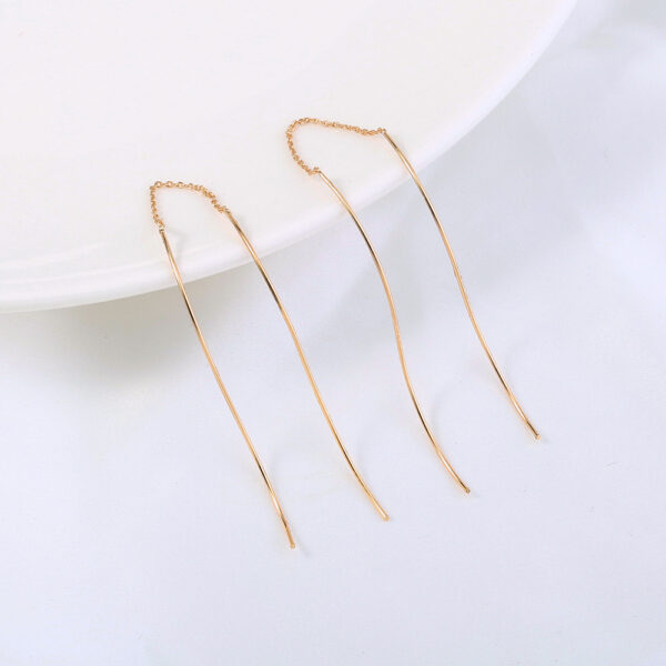 Exquisite Gold S-Shaped Wave Earrings: Elevate Your Style with Stunning Jewellery - Image 5