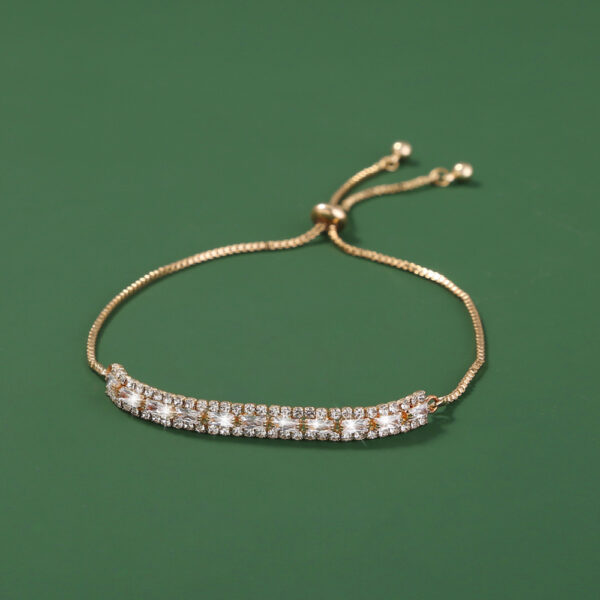 Finest Brass Gold Plated Zircon Pendant Bracelet with Micro-Paved - Image 3